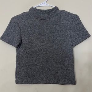 Zara gray short sleeve gray top sweater
